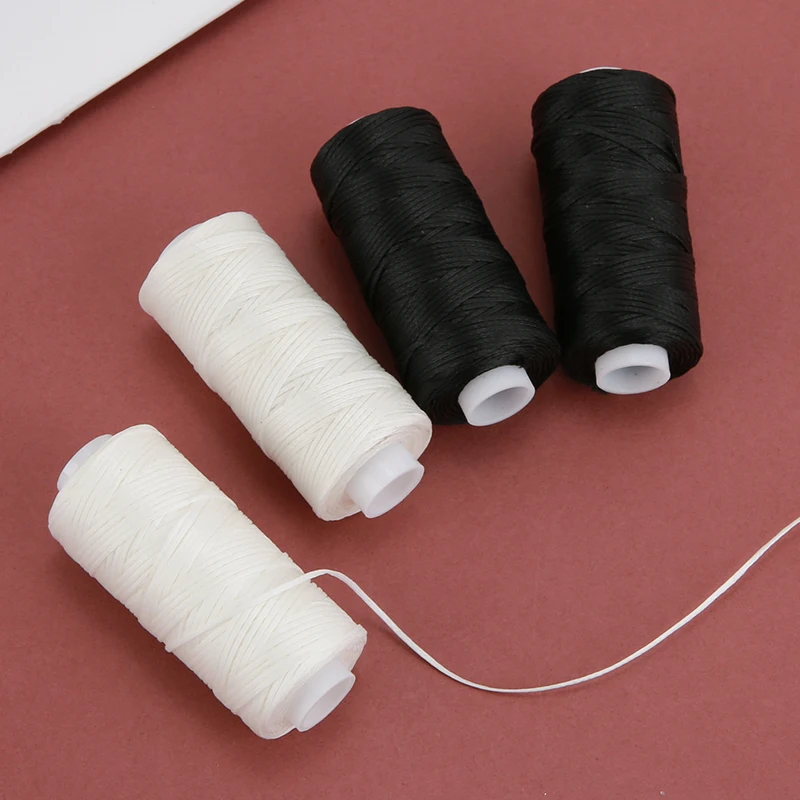 Leather Craft DIY Project 150D Leather Sewing Polyester Flat Wax String Diameter 0.8mm 50 Meter