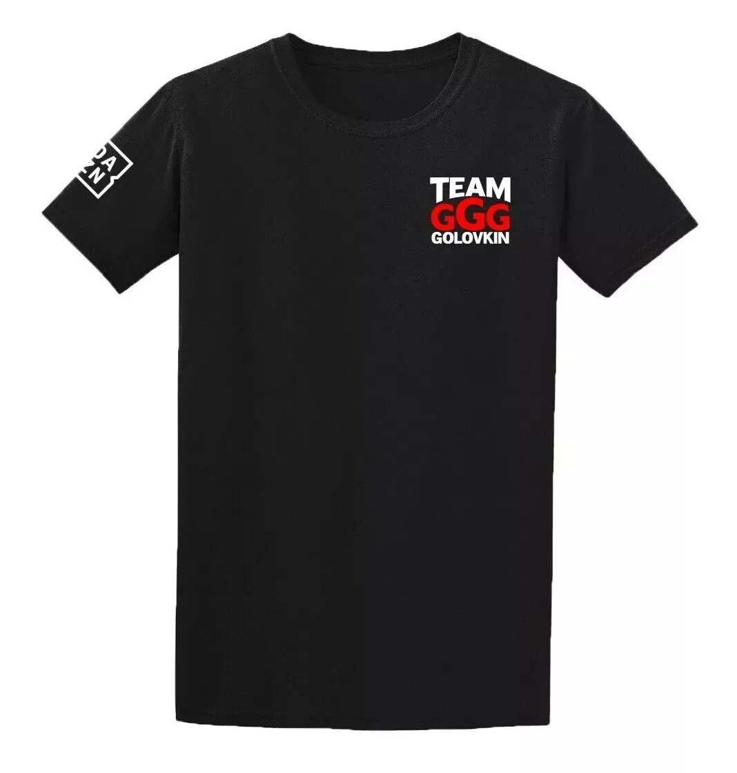 Gennady Golovkin „Team GGG“ Schwarzes T-Shirt Größe S-4XL Größe Europäischer und amerikanischer Stil T-Shirt-Trend aus reiner Baumwolle
