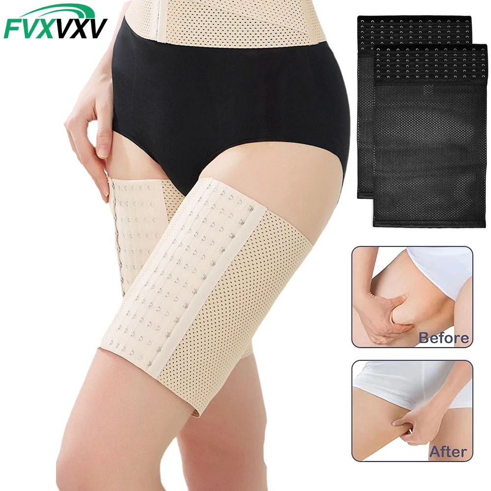 1Pair Thigh Trainer Shapewear for Women, Adjustable Compression Sleeve Leg Slimming Body Shaper,Tummy Control Thigh Cincher Band