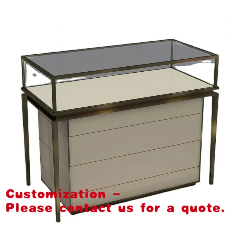 custom.High End Exhibitor Luxury Custom Design Glass Jewelry Display Cabinet Shop Furniture Jewelry Display Showcase With Led