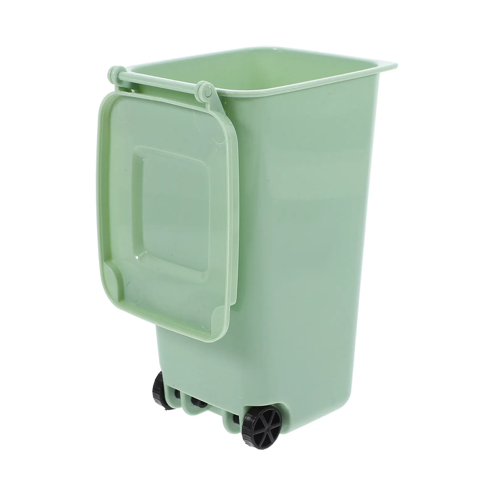 

Desktop Trash Can with Lid Mini Storage Bin Creative Design Fine Workmanship Compact PP Desk Organizer for Office Kitchen Study