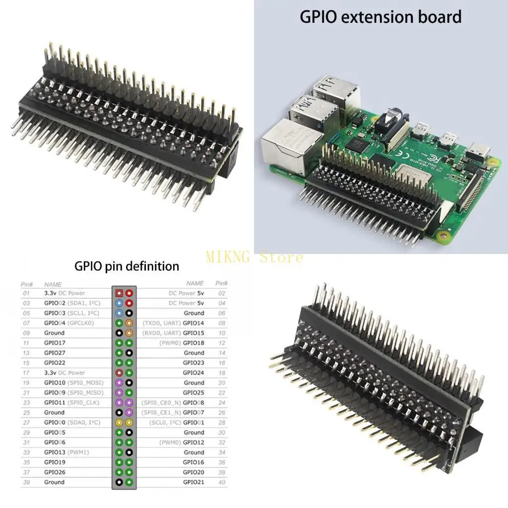 

для платы расширения GPIO, 4 платы расширения GPIO от 1 до 2 для 4B/3B+/3B, лучшая распродажа