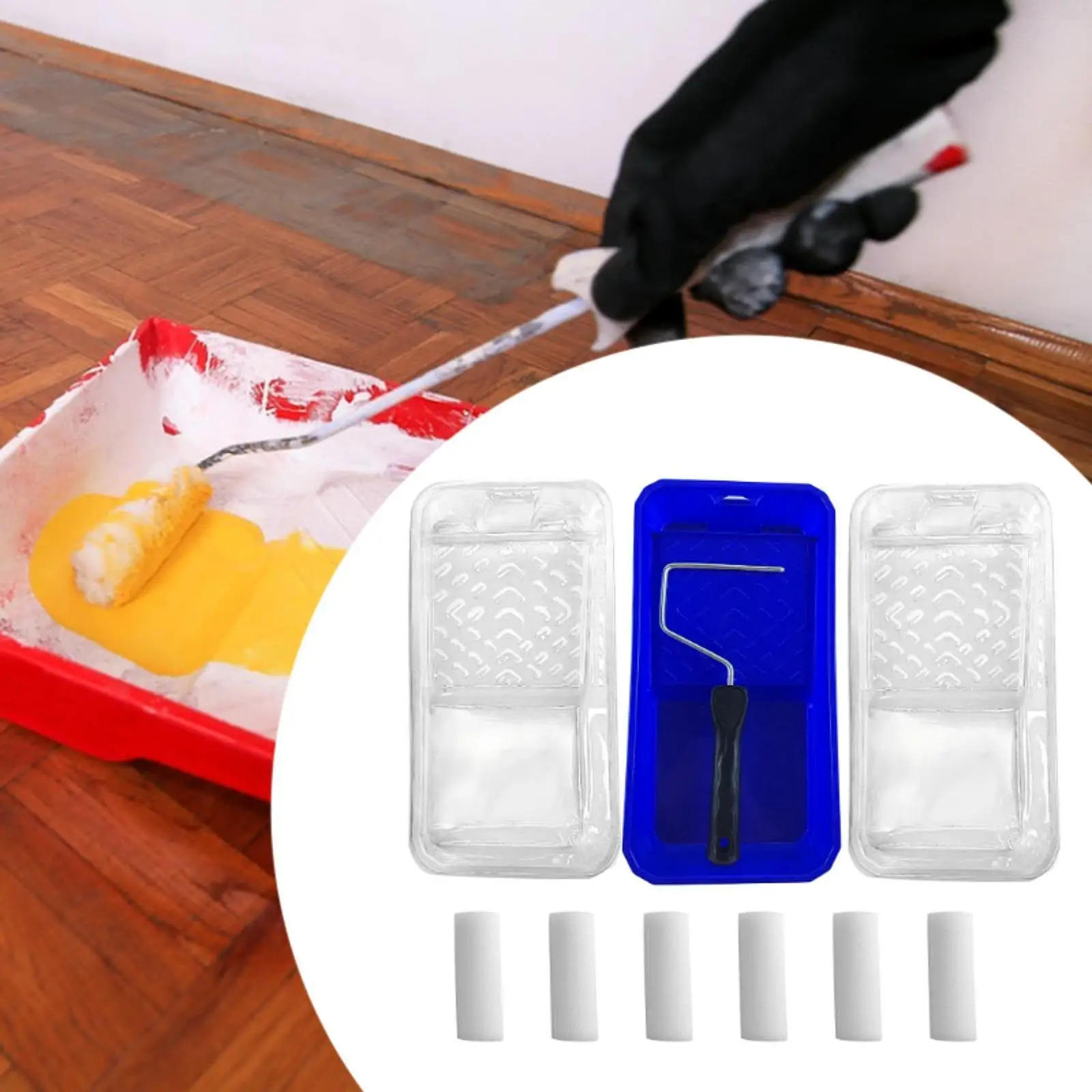 Paint Roller Kit with Tray Wear Resistant Premium Professional Multipurpose view 3