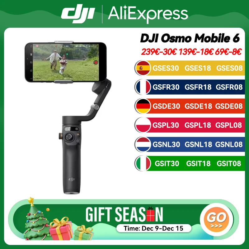 DJI Osmo Mobile 6 OM 6 Handheld Gimbal 3-Axis Stabilization ActiveTrack 5.0 Built-In Extension Rod Original Brand New in stock