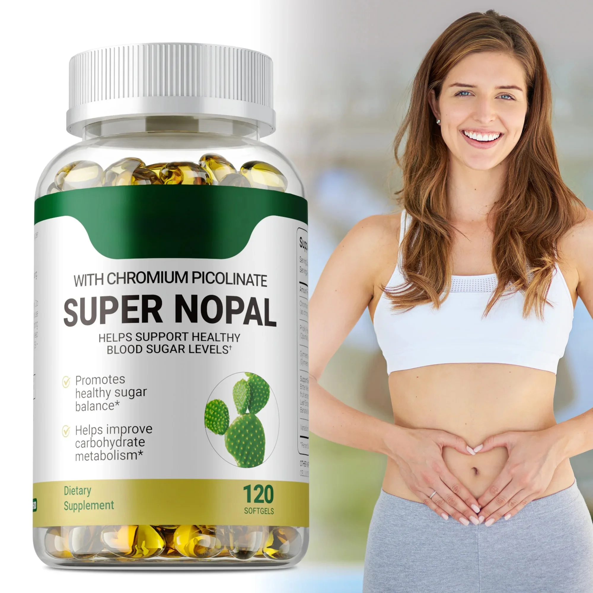 Super Nopal (Cactus) Supplement - Promotes Digestion, Relieves Bloating, and Reduces Wrinkles, Antioxidant