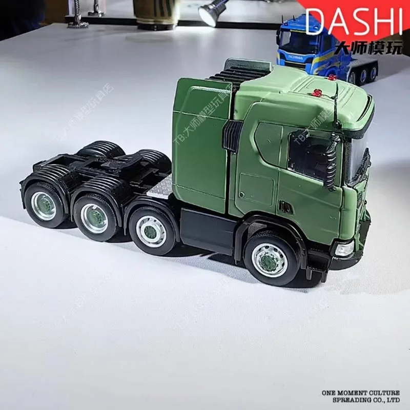 massdi Alloy Car Model 1:64 R650 Scania Truck Trailer Transporter Boys Fashion Play Collection Souvenir Classic Static Display