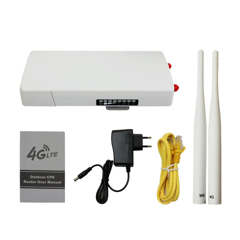 Waterproof Outdoor 4G CPE Router 150Mbps CAT4 LTE Routers 3G/4G SIM Card WiFi Router for IP Camera/Outside WiFi Coverage