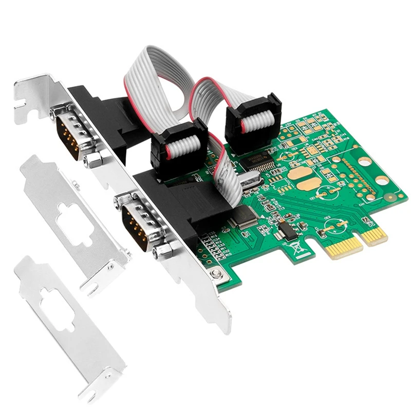 PCI-E To Dual Serial Combo Card RS232 PCI Express Pcie Adapter Card 2.5Gb/S Channel 1000Kbps Wch CH382L Chip