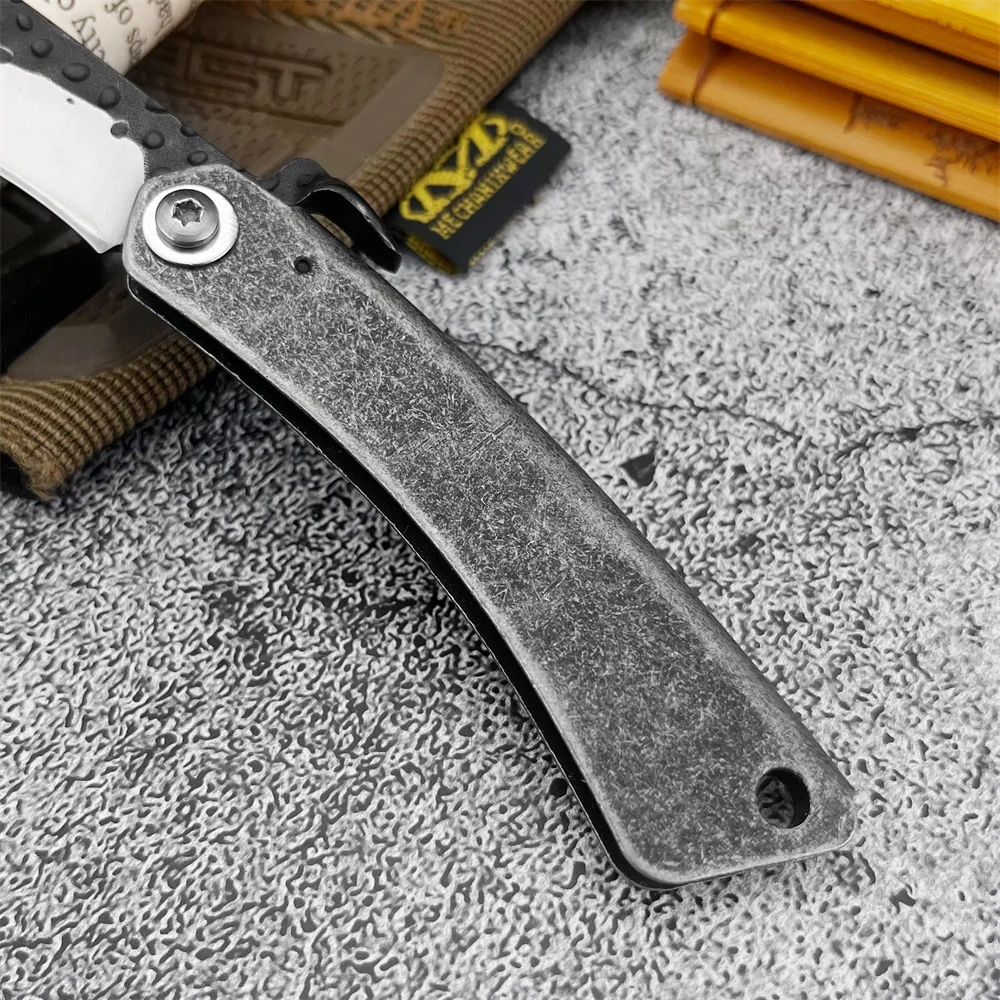 Mini couteau de poche pliant, couteau de Camping à fruits Portable de survie en plein air multifonctionnel EDC avec couteaux à gaine, cadeau pour hommes