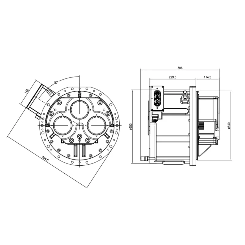 High Performance Motor Peak Power 231KW Water Cooling Permanent Magnet Synchronization Electric Motor For EV Car