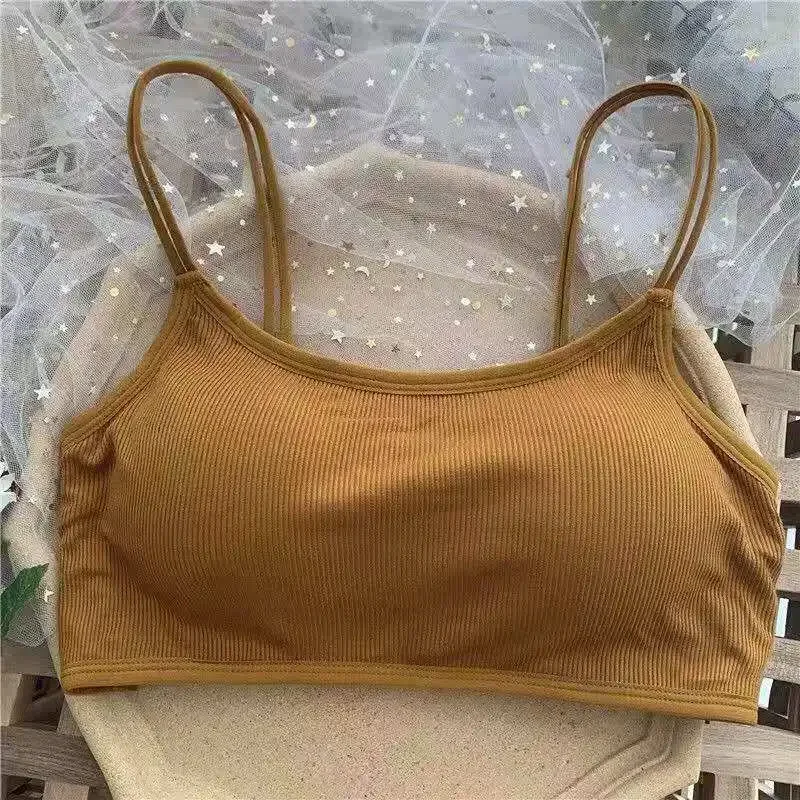 Bralette For Women New One-Piece Backless Bra Women Crop Top Tube Top Seamless Push Up No Wire Cross Back Tube Crop Top