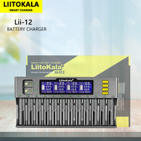 LiitoKala Lii-S8 Lii-S12 Universal Battery Charger for 18650 3.7V Li-ion NiMH 1.2V 9V Li-FePO4 3.2V IMR 3.8V 26650 21700 26700 A