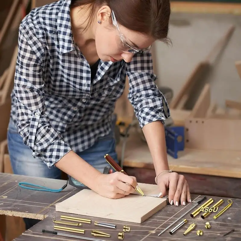 

Наборы ручек для токарных станков по дереву, 7 мм, тонкий токарный набор ручек со сменным стержнем, аксессуары для токарных станков для изготовления офиса, класса, сделай сам, 10 шт.