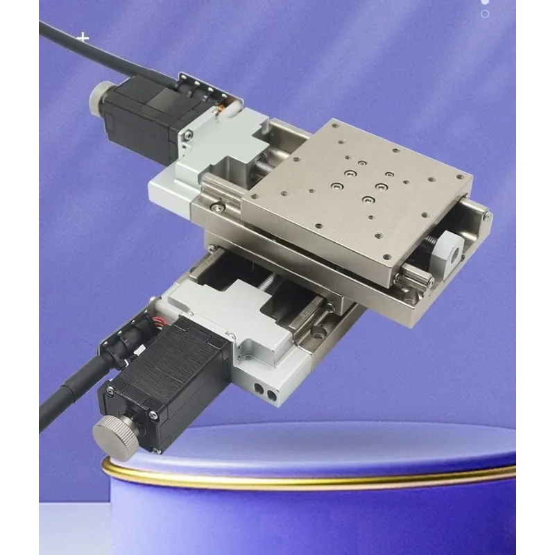 XY-axis cross slide table, high-precision electric displacement table, stainless steel precision fine-tuning mobile platform