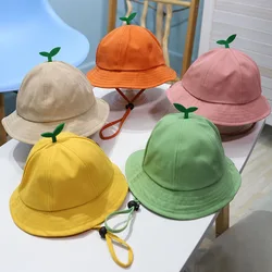 Children's Spring Summer Thin Boys And Girls Sunscreen Kindergarten Baby Sun Hat Travel Rope Fisherman Hat Cotton Beach Sun Hat