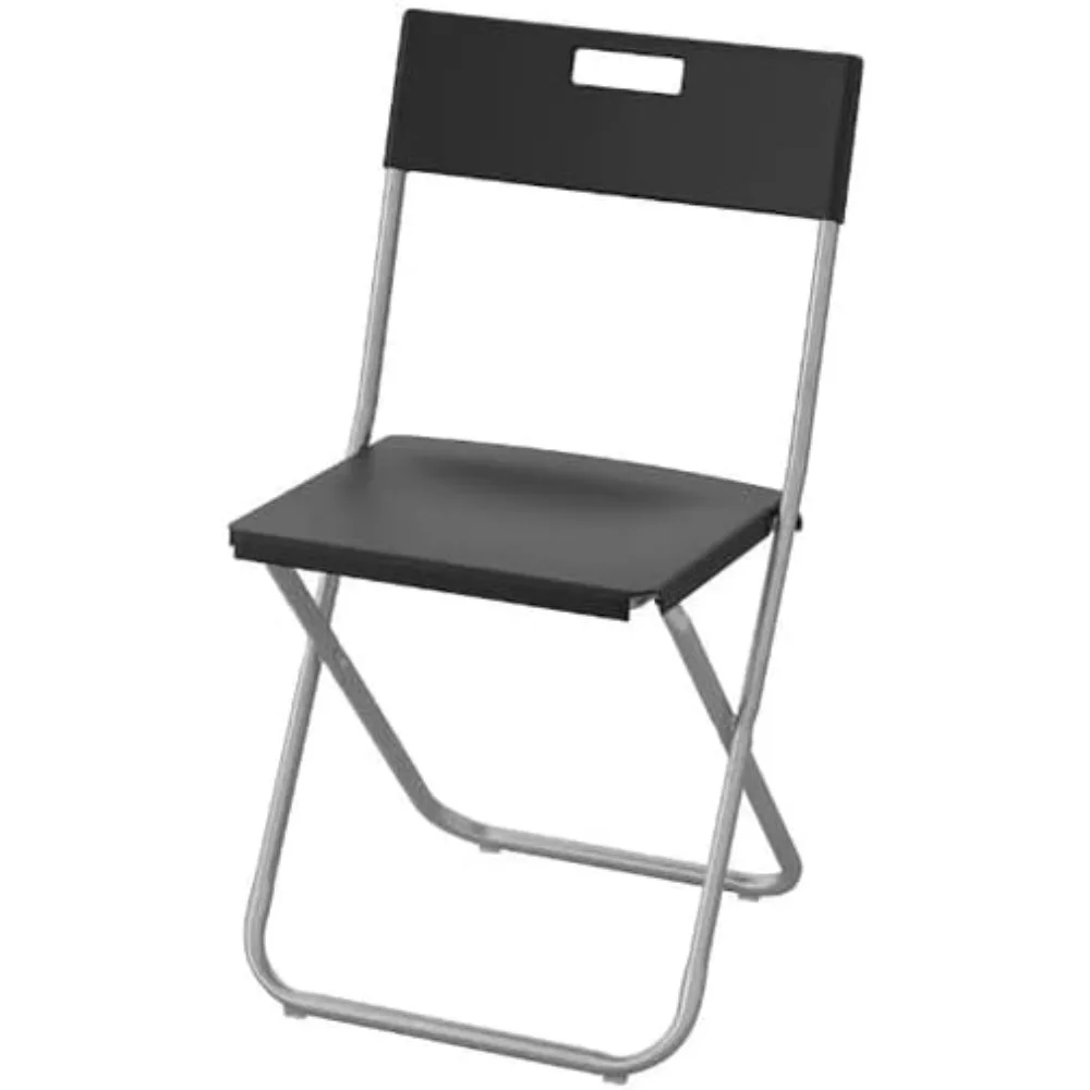 

MAC Gunde Folding Chair, Industrial Style, Foldable, Black, 16.14" W x 17.72" D x 30.71" H, For Home, Garden, Office & Dining