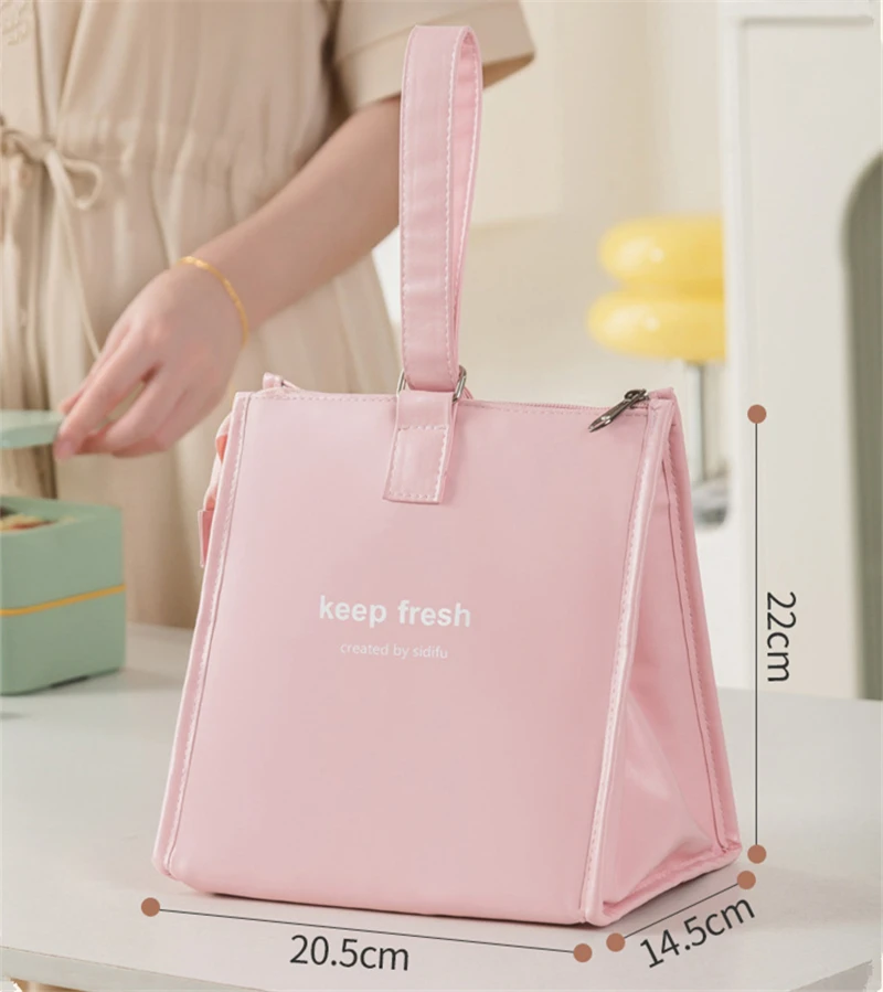 One-shoulder Bento Bag Student Lunch Box Bag Lunch Bag Office Worker Carrying Lunch Bag Thermal Insulation Bag