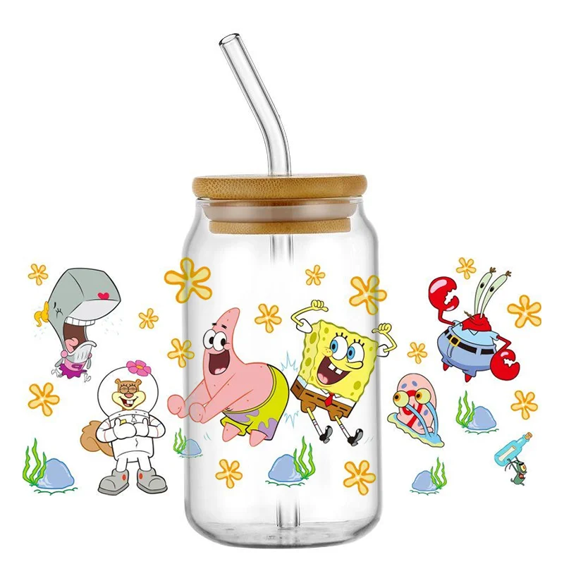 Miniso 3d Mixed Cartoon Decal Uv Dtf Sticker Cups Wrap Personalize Uv Wrap Transfer Diy Logo Zelfklevend Waterdicht