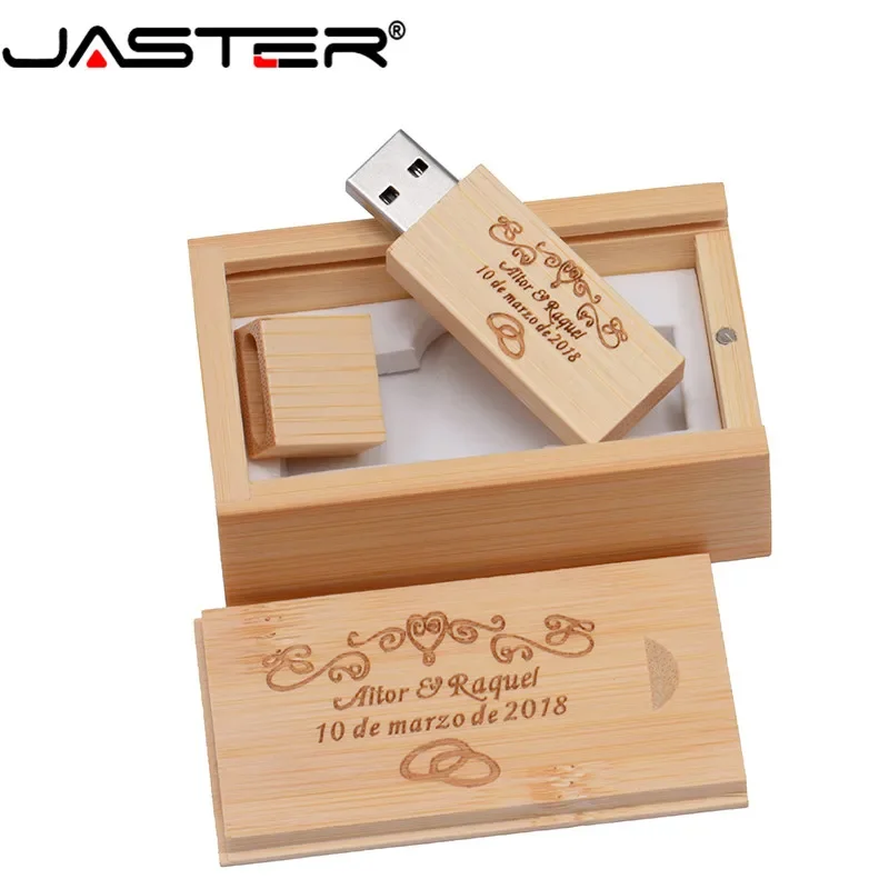 

Free Custom LOGO Wooden Box + USB Flash Drive 64GB Rectangular Pen Drives 32GB Wedding Photography Gift Memory Stick U Disk 16GB