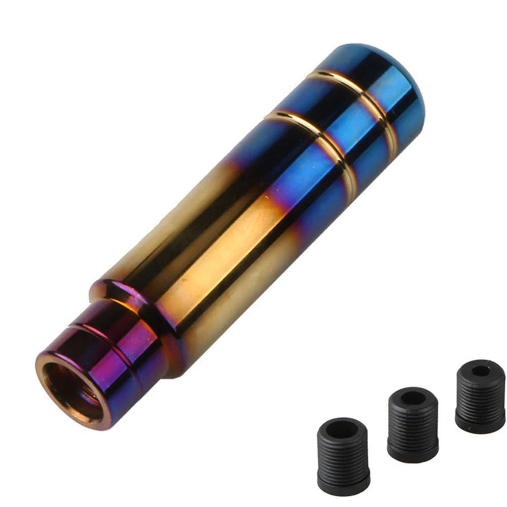 Universal 13cm Car Aluminium MT Gear Shift Knob Manual Replacement Shifter Lever Roast Blue Color Fit For Honda Toyota Nissan