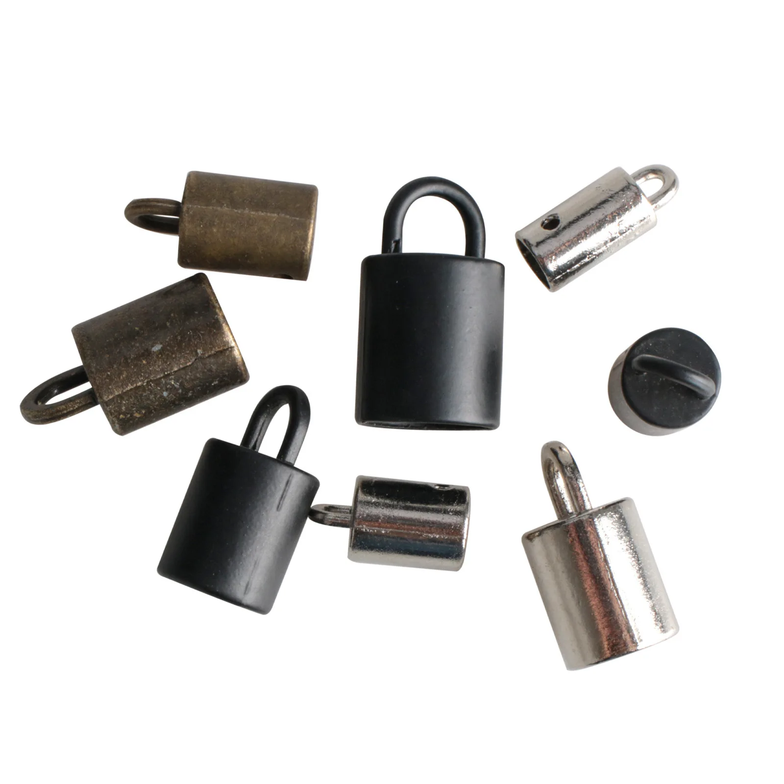 Hemp rope head inner diameter 8.10.14.18mm guardrail seat accessories hook railing round head spray paint black Jingmao