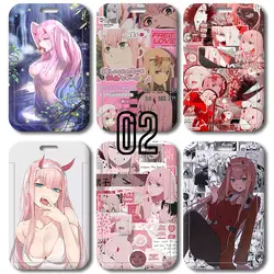 Darling에서 FRANXX anime 카드 소지자 학생 캠퍼스 카드 ID 카드 버스 카드 교수형 목 매는 밧줄 id 카드 소지자 kawaii badge