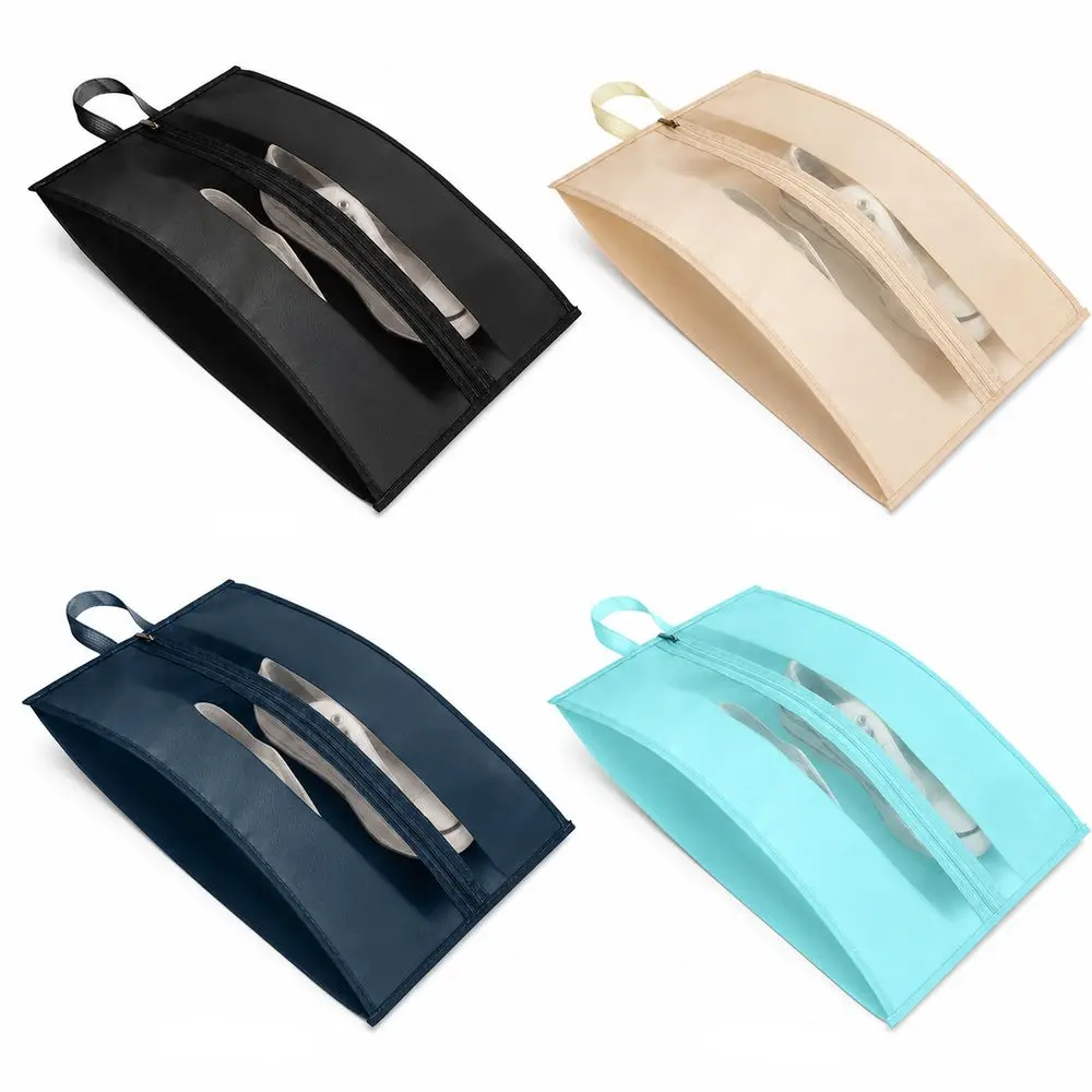 Portable Travel Shoes Bag Breathable Mesh Dustproof Shoe Storage Pouch Carry Handle Moistureproof Shoes Organizer Travel Packing
