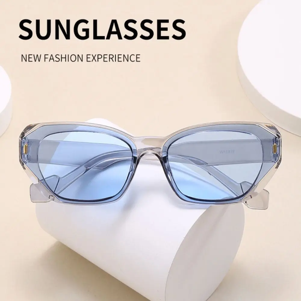 New Fashion Cat Eye Sunglasses Men Women Outdoor Irregular Gradient Eyewear Uv400 Shades Vintage Small Frame Sun Glasses