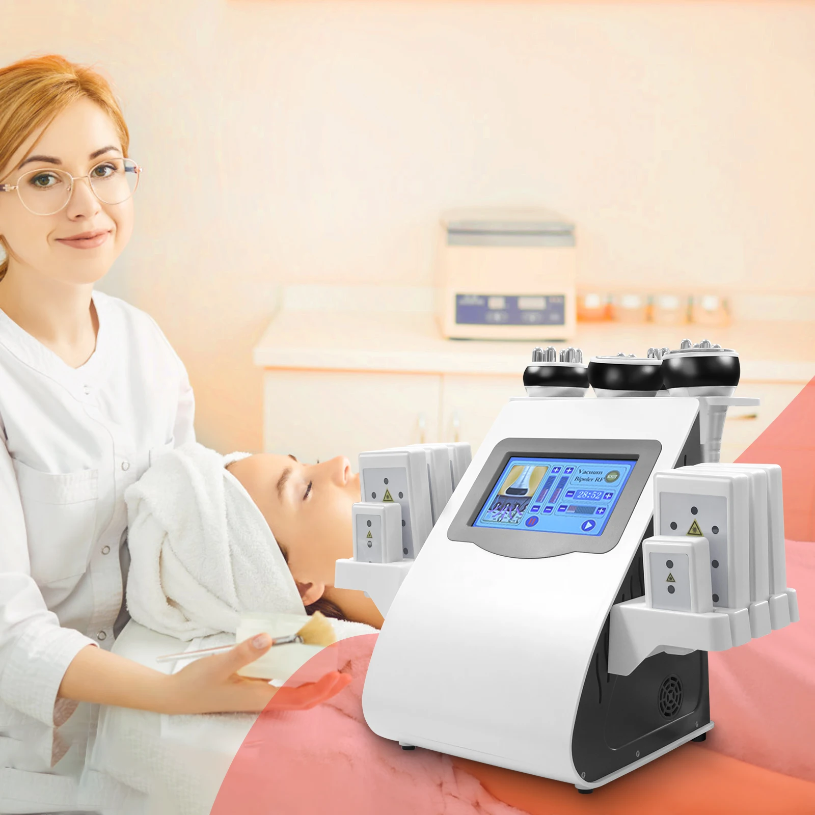 Six in One Large Massage Beauty Device, Body Massage Device, Home SPA Skincare Products, Suitable for Facial, Arm, Abdominal, et