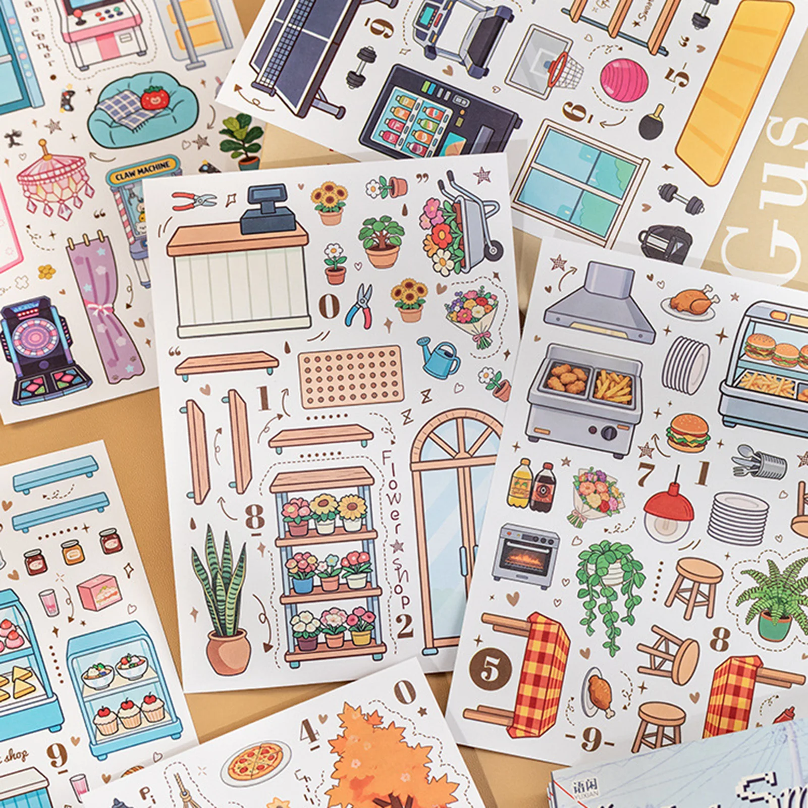 

Art Paper Journaling Sticker Book With Pre Cut Cute Scene Elements For DIY Scrapbook Collage-Planner Decor