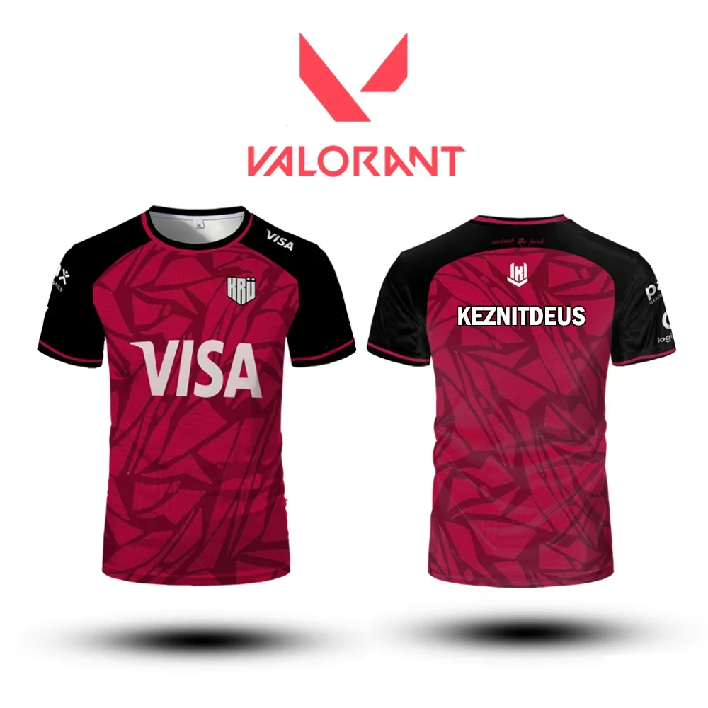 

New KRU Club Valorant Esports Jerseys VCT Professional League Player Uniforms Unisex Sports Casual Breathable Custom T-shirts