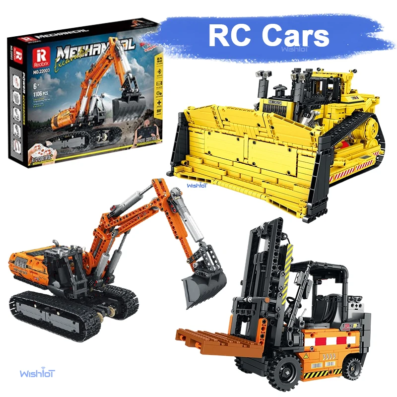 

Remote Control Construction Vehicle Set - Crane & Excavator Engineering Cars Heavy Duty Truck Assembly Playset