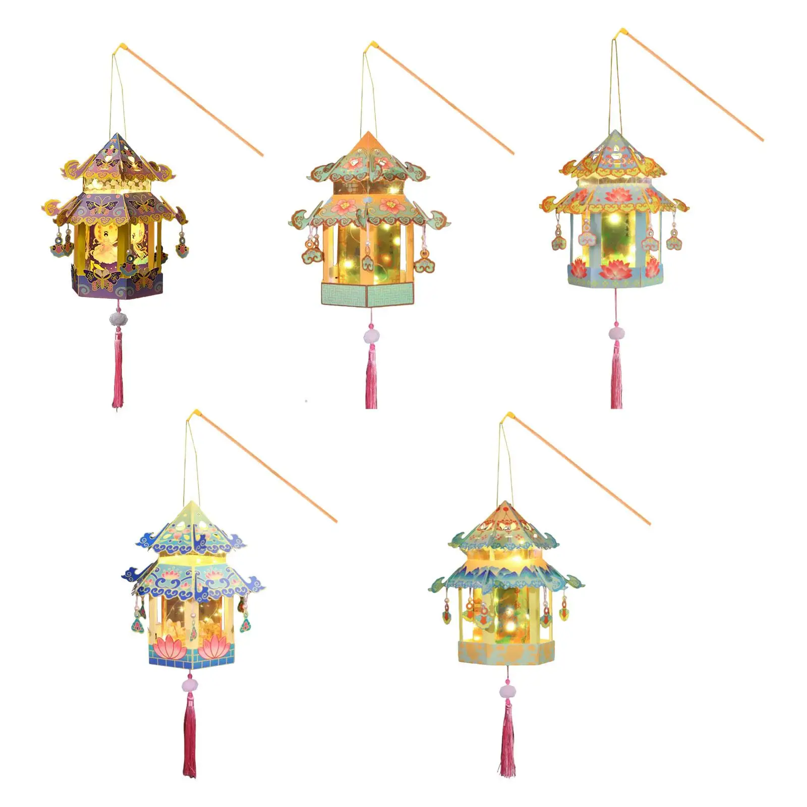 Chinese Lantern Craft Chinese Traditional Decor Festival Lantern DIY Set for Lantern Festival Home Events New Year Decor Holiday