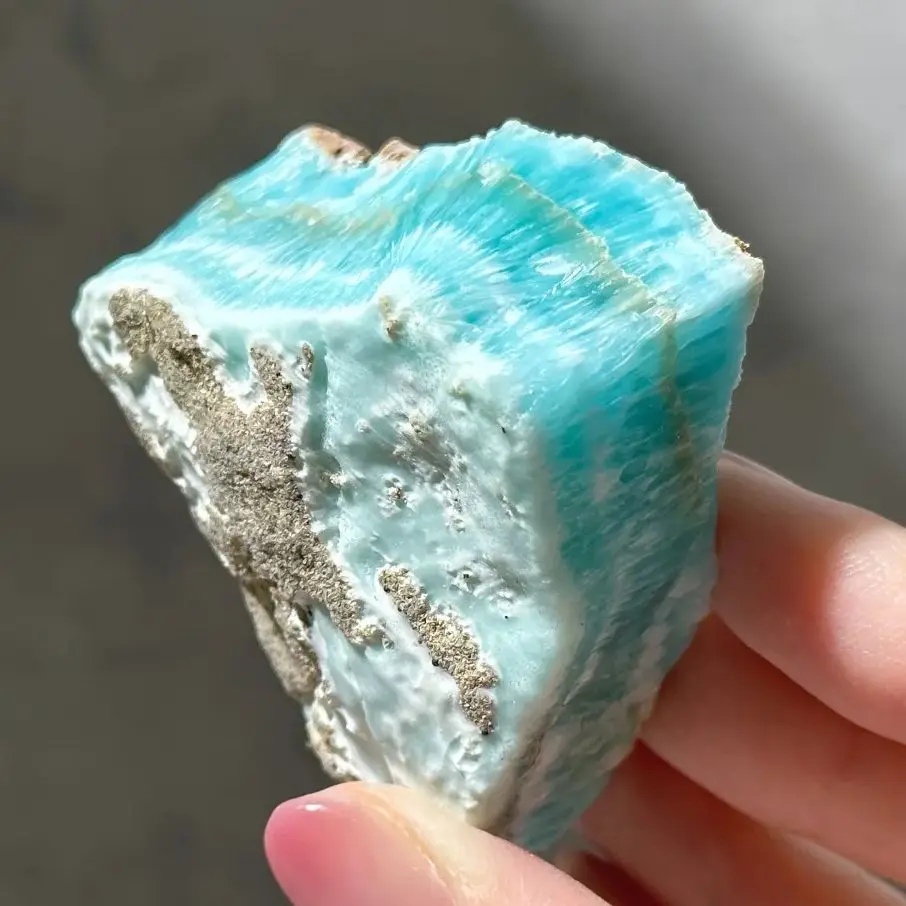 Espécime Mineral Natural Genuíno de Aragonita Azul, Aglomerado de Rocha Bruta, Cristal de Cura Reiki, Gema para Colecionadores de Minerais