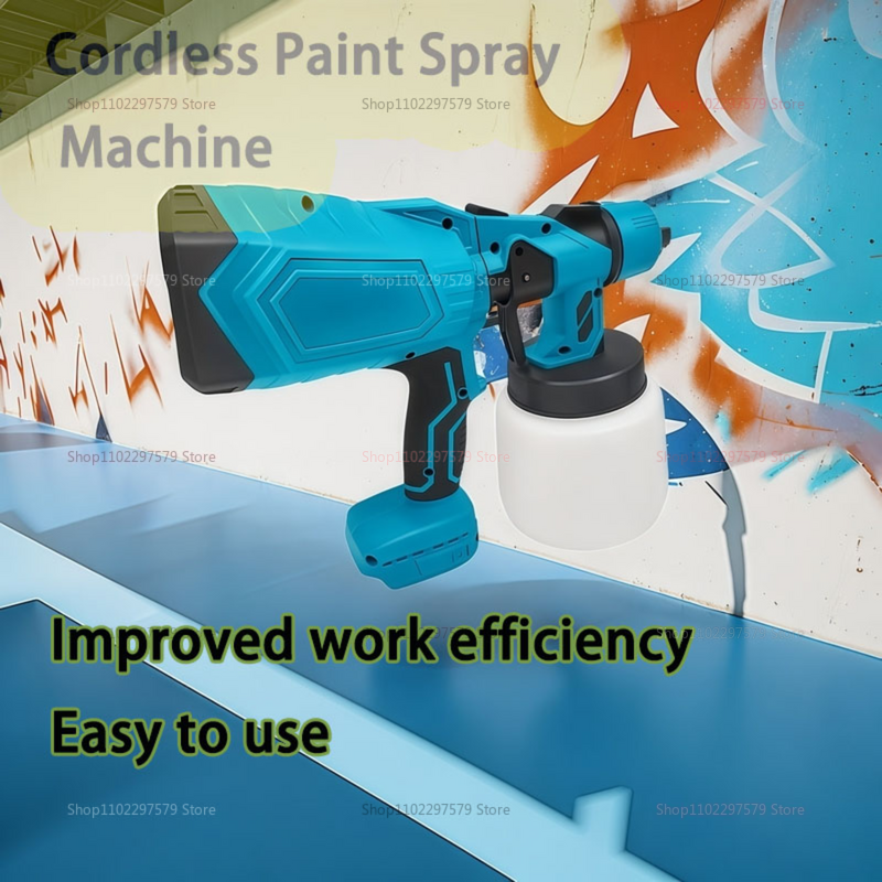  Cordless Paint Sprayer for Fence Furniture Cabinets Walls Includes No Battery Wireless Spray Gun for Home DIY Painting Tools 