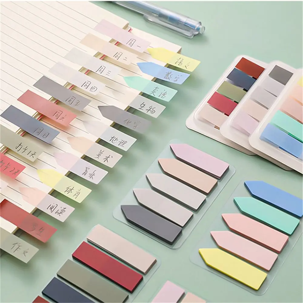 100 Sheets Bookmark Stationery Tab Strip Key Points Label Paster Sticker Sticky Notes Memo Pad Index Flags