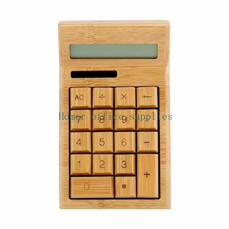 حاسبة مكتب الخيزران K43B 12 رقمًا شاشة LCD عرض طلاب المدارس هدية المحاسبة