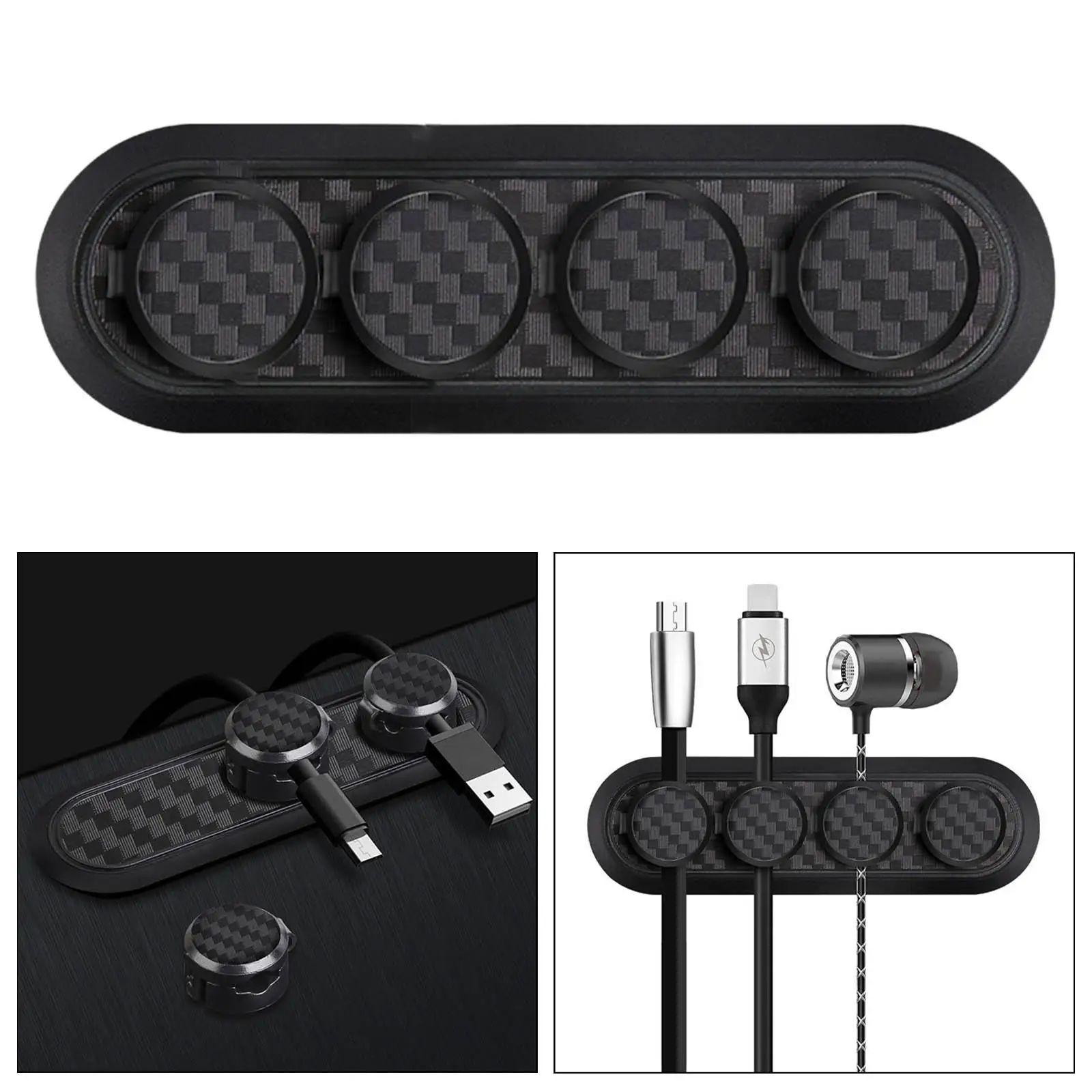 Magnetic Cable Organizer Management จัดระเบียบ4สายสายคลิป Organizer สำหรับสาย USB ชาร์จเดสก์ท็อปห้องนอน