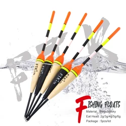 5pcs/pack Barguzinsky Fir Float Copper Fishing Float Length 19-23cm Float Weight 2g/3g/4g/5g/6g For Carp Fishing Buoy Bobber