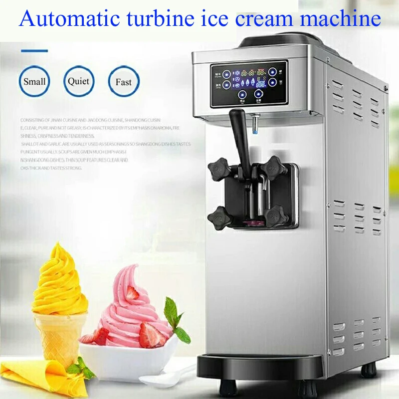 

Commercial Ice Cream Machine Yield 1000W Single Flavor Countertop Soft Serve Ice Cream Maker With Large Capacity Hopper