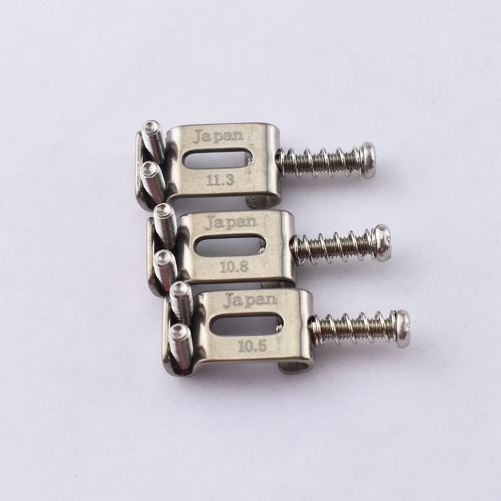 1 Set  (6/7 Pieces) High Quality Titanium Alloy (TC4) Electric Guitar Vintage Bridge Saddle - Made in Japan