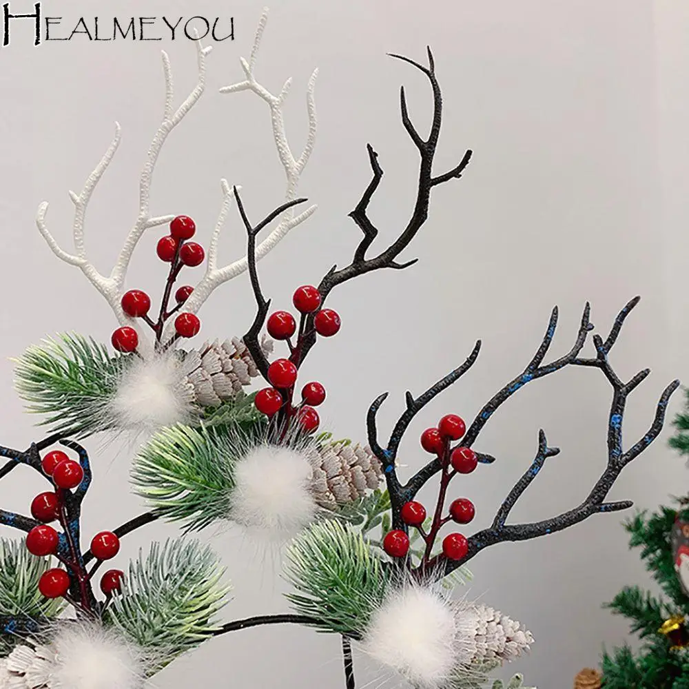 

Cute Costume Deer Horns Female Make Up Girl Flower Women Hair Band Antlers Headband Korean Style Head Hoop Hair Accessories