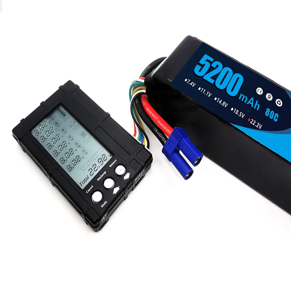 DXF-batería Lipo 6S de 22,2 V, 80C, 5200mAh con enchufe EC5 Softcase para Buggy Truggy, coche todoterreno, barco, camión, avión, UAV RACING, 1/8