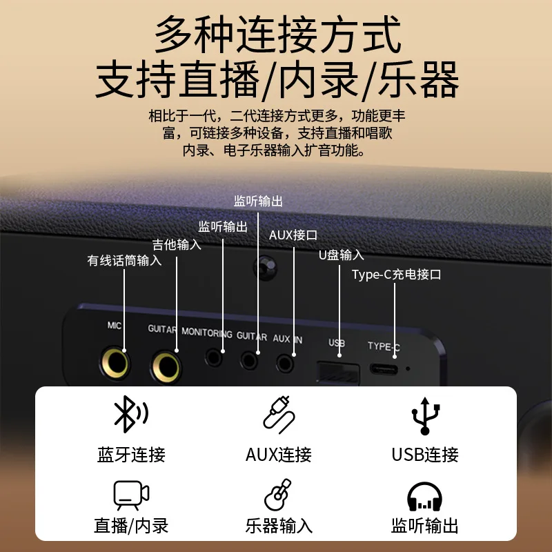 

2025 hot sale Outdoor Karaoke Bluetooth Audio Subwoofer Home Living Room Surround KTV Portable Stereo High Quality Speaker