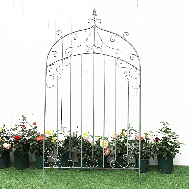 

Climbing vine flower stand wrought iron garden courtyard balcony outdoor European old grid wall screen climbing rose bracket