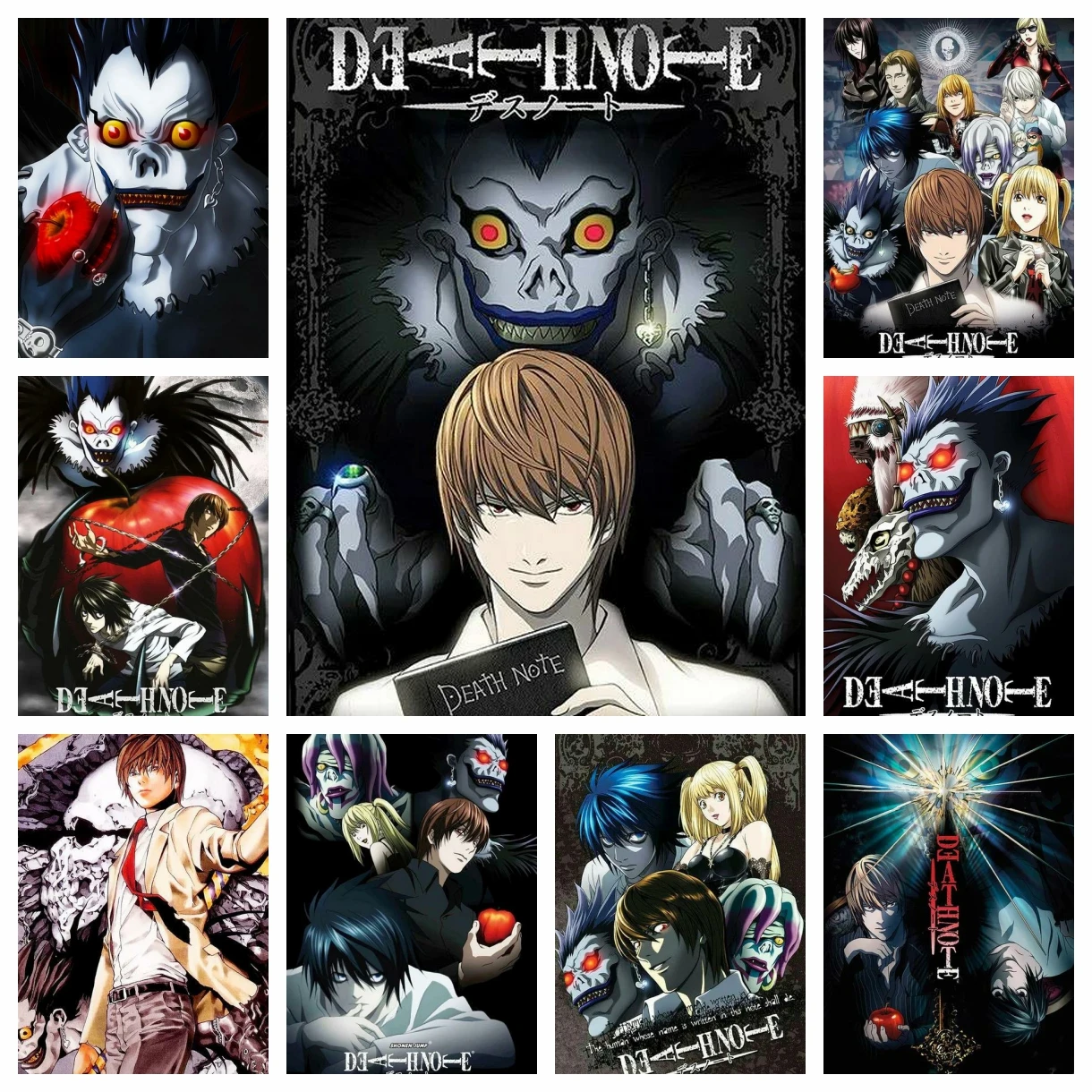 DIY Diamond Art Painting Kits Classic Japanese Anime Death Note Family Embroidery Mosaic Cross Stitch Home Decor Children's Gift