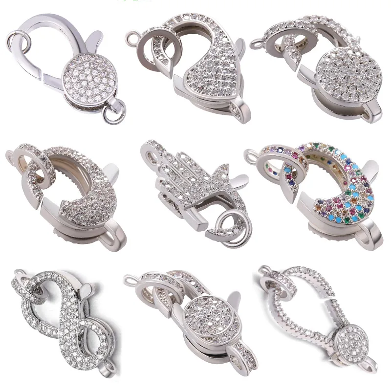 

Juya DIY Decorative Fasteners Locks Lobster Clasps Accessories For Needlework Natural Stones Pearls Beading Jewelry Making