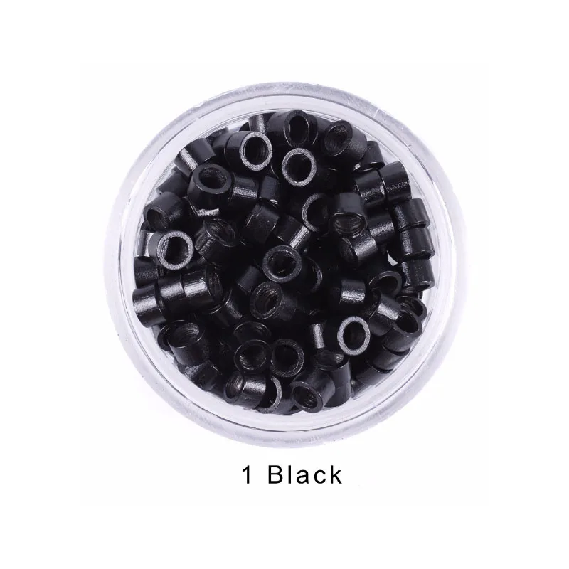 4.5*3.0mm Aluminium Tubes Micro Rings/Links/Beads with screw For Human Hair Extensions/feather tip hair 500pcs/lot