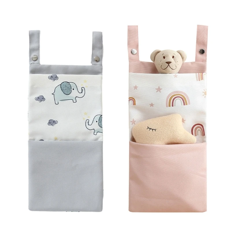 

Cartoon Print Nappy Bag Reusable Diaper Bag Multifunction Organiser Bag for Infants Washable Baby Diapers Storage