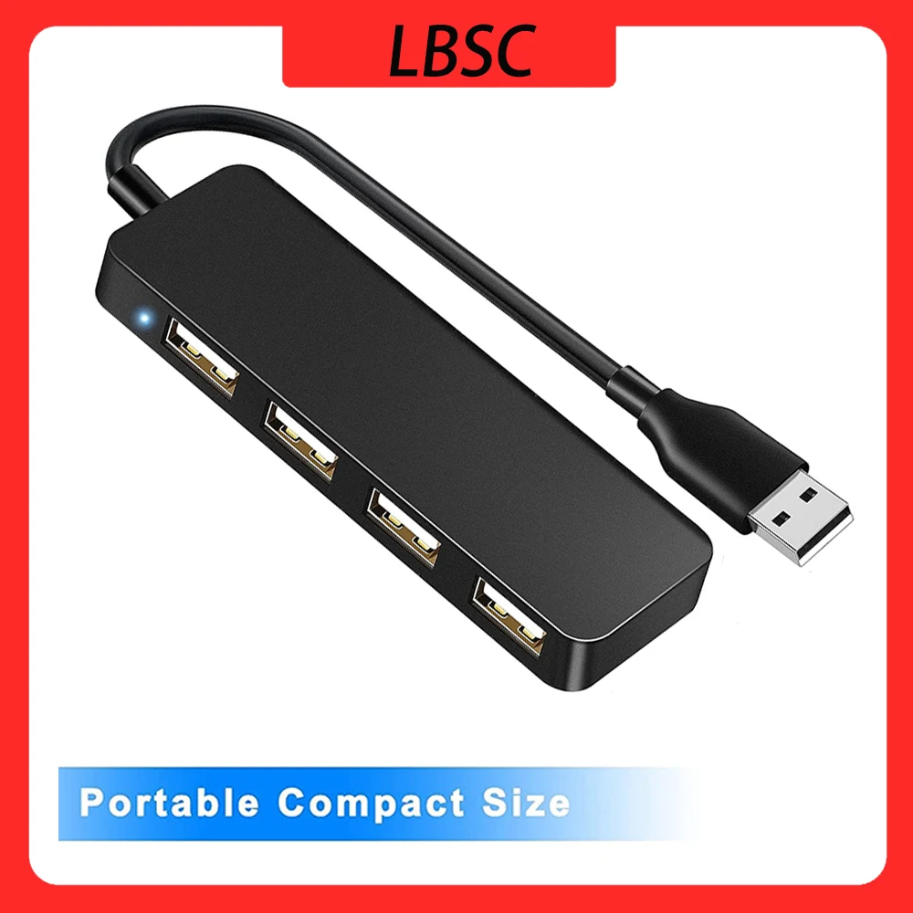 LBSC High Speed 4 Ports USB 2.0 Hub USB Port USB Portable Splitter Extension Cable For Mouse Keyboard PC Laptop Accessories